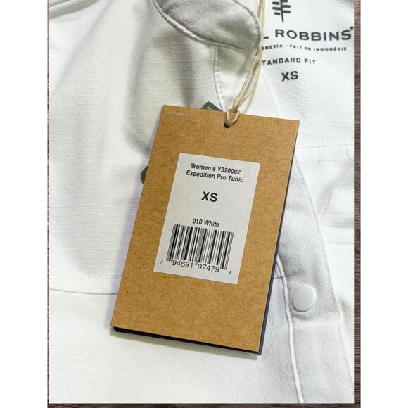 Royal Robbins Expedition Pro Tunic Tank Top XS White NWT Snap Front - Picture 9 of 10